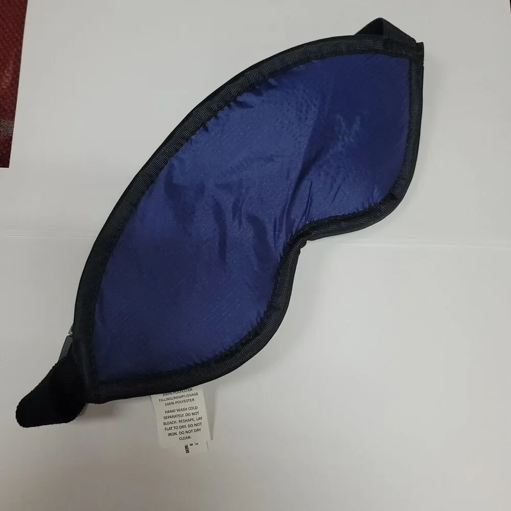 Nordstrom Eye MASK nEW Adjustable puffy Hand wash blue Travel Soft